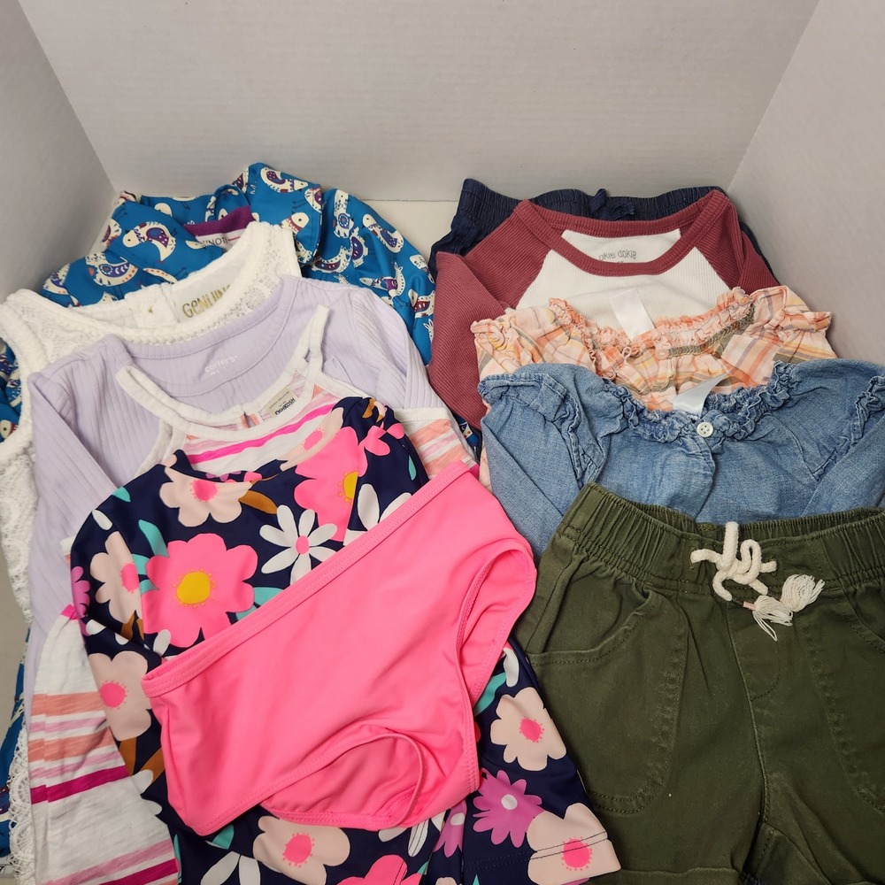 Carter's Girls‎ 24m Swimsuit Rash Guard Set Pink Floral Long Sleeve Bikini